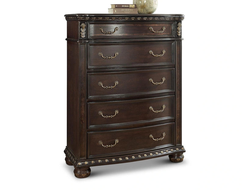 Steve Silver Monte Carlo 5 Drawer Chest in Cocoa