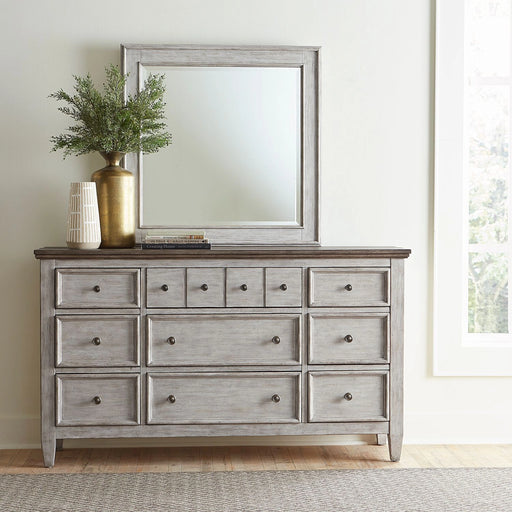 Heartland King Opt California Panel Bed, Dresser & Mirror image