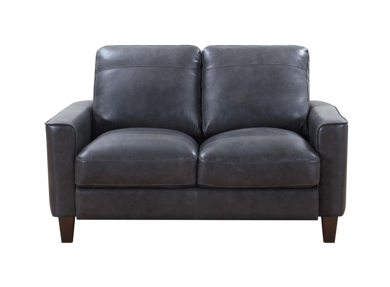 Leather Italia Georgetown-Chino Loveseat in Grey