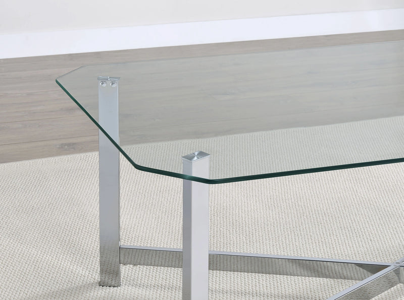 Cronin Glass Top End Table