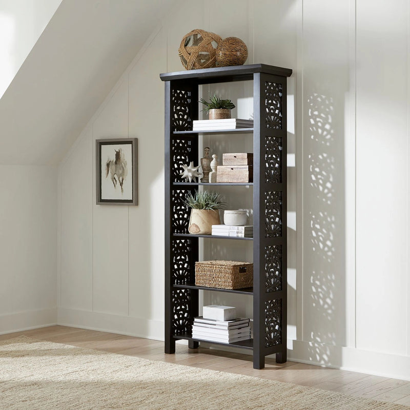 Trellis Lane Accent Bookcase in Black EST SHIP TIME APPX 4 WEEKS image