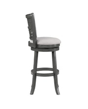Gia 29" Swivel Barstool-Gray W/Gray Fabric Seat