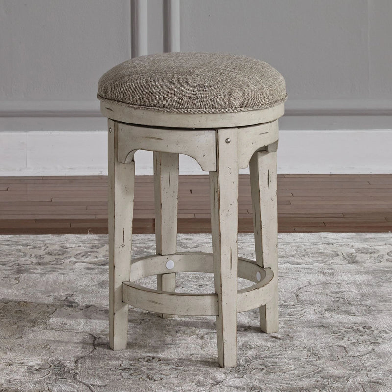 Morgan Creek Console Swivel Stool in Antique White image