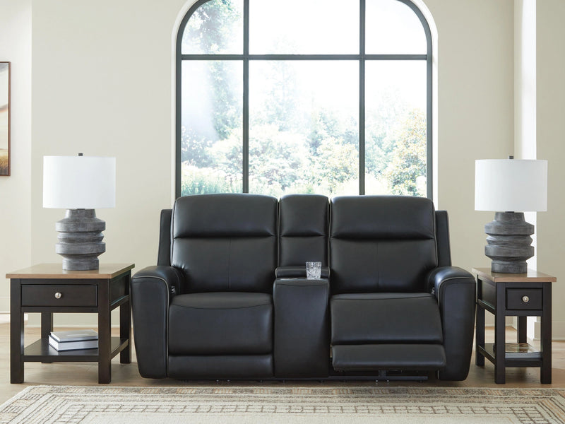 5Z-Comfort Power Reclining Loveseat with Console