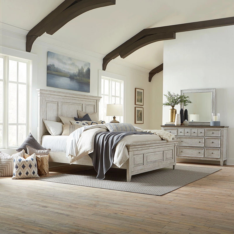 Heartland King California Panel Bed, Dresser & Mirror image