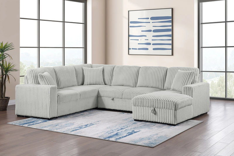 Devonshire Pull-Out Sleeper Sectional Sofa