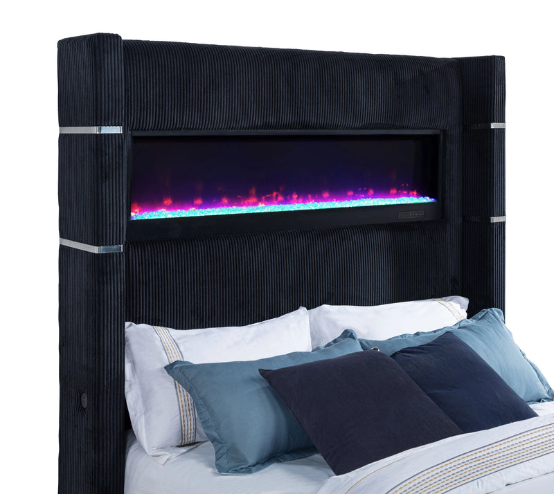 Tisdall Wingback TV Bed with Flame Visualizer