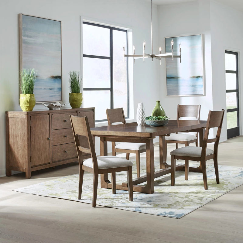Harmony 5 Piece Trestle Table Set image