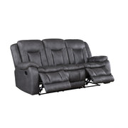 Morello Sofa W/Dual Recliner- Gray