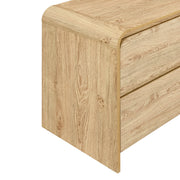 Mara Two Drawer End Table / Bedside Table-Natural