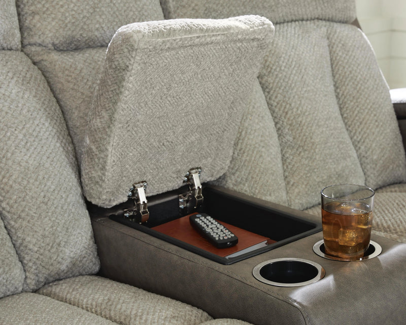 WhipLash Power Reclining Loveseat with Console