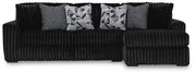 Midnight-Madness Sectional Sofa with Chaise - Onyx