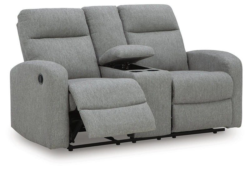 Gauntlet Reclining Loveseat with Console