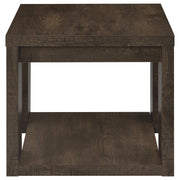 Pavone Open-Shelf Coffee and End Table Set - Dark Rustic Mango 3-Piece Set