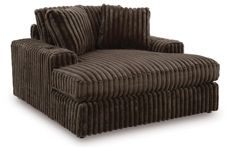 Midnight-Madness Oversized Chaise - Chocolate