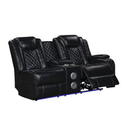 Orion Ii Raf Console Loveseat W/ Pwr Fr & Hr-Black