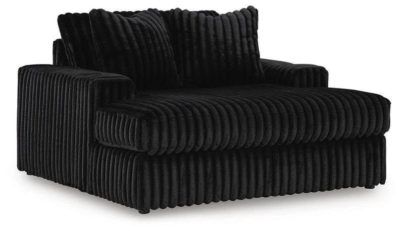 Midnight-Madness Oversized Chaise - Onyx