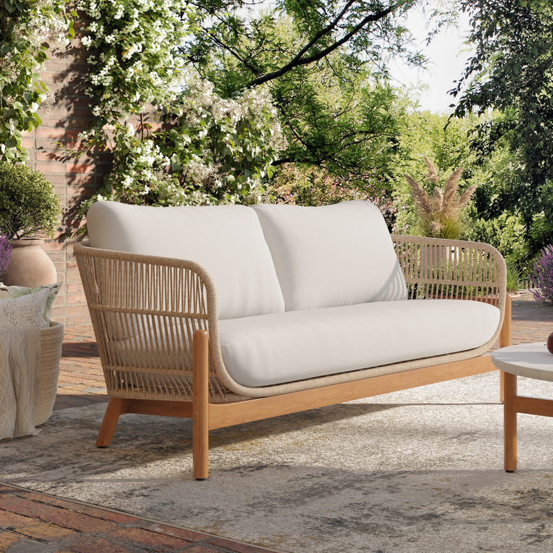 Solstice Rope Loveseat-Linen Beige
