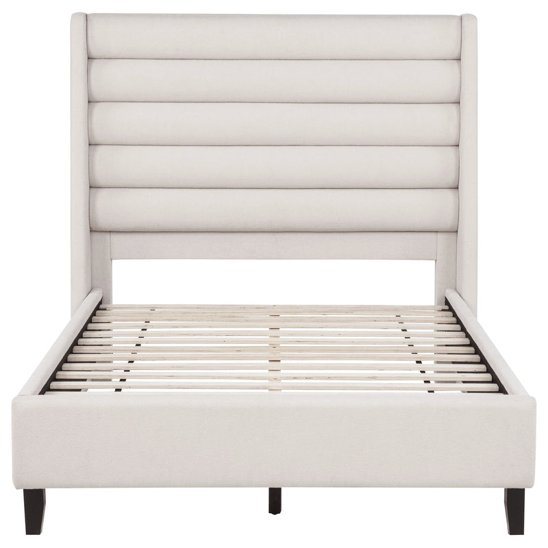 Leslie Upholstered Wingback Platform Bed