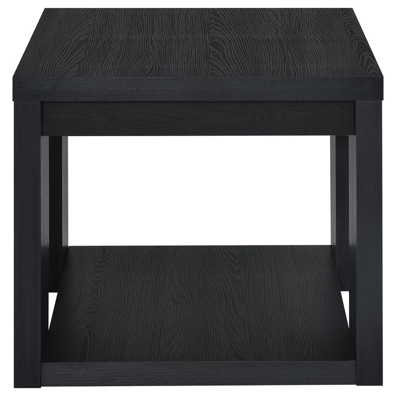 Pavone Open-Shelf Coffee and End Table Set - Black 3-Piece Set