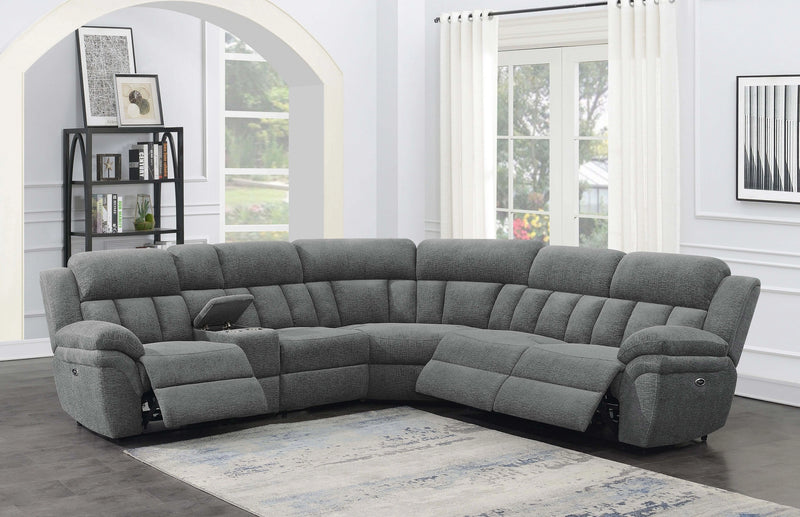 Bahrain Modular Power Reclining Sectional Sofa (Armless Chair, Armless Return Piece, Console, Left Return Piece, Right Return Piece and Wedge)