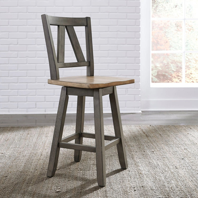 Lindsey Farm Counter Height Swivel Chair (RTA) image