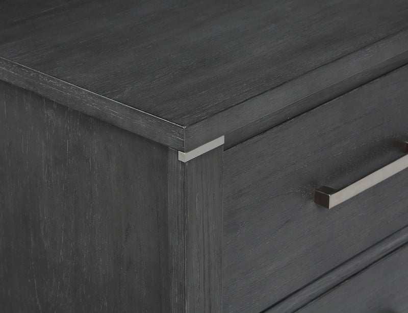 Odessa Nightstand-Charcoal
