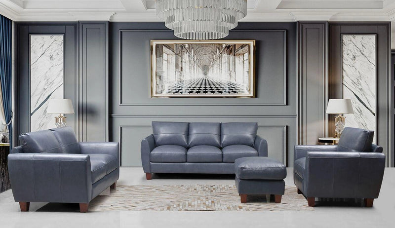 Leather Italia Georgetown-Traverse Chair in Blue