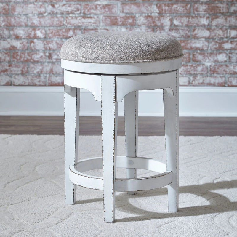 Magnolia Manor Console Swivel Stool in Antique White image