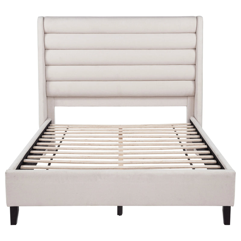 Leslie Upholstered Wingback Platform Bed
