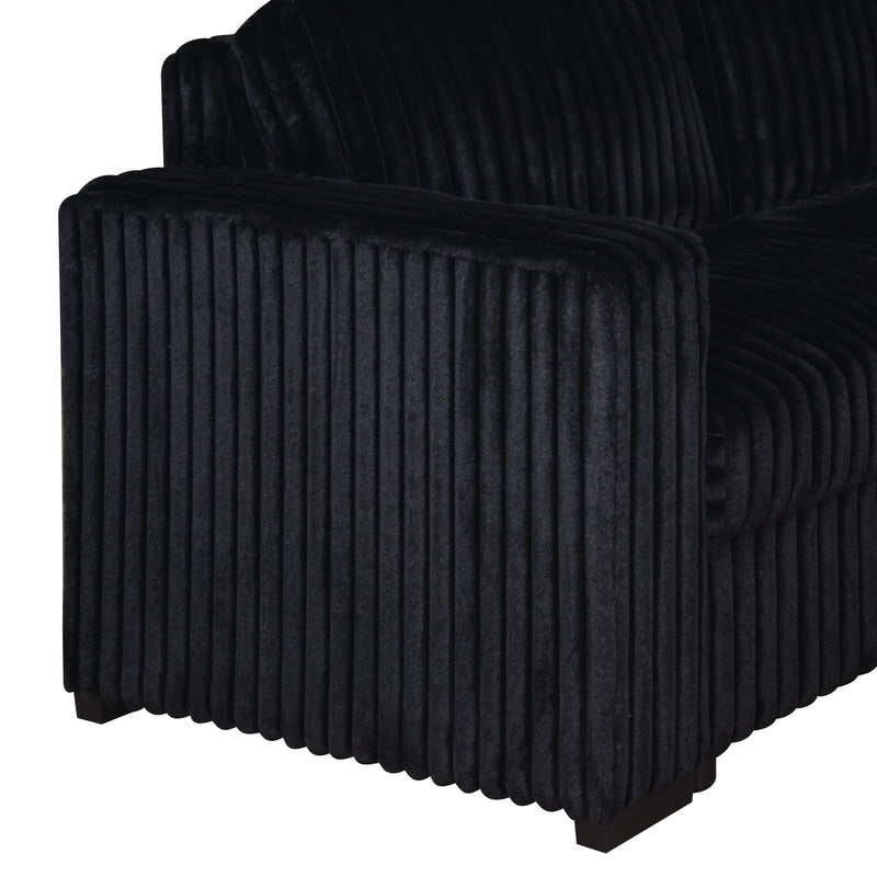 Bliss Laf Loveseat With Corner-Midnight