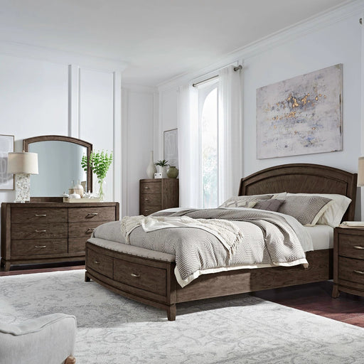Avalon Queen Panel Storage Bed, Dresser & Mirror, Chest image