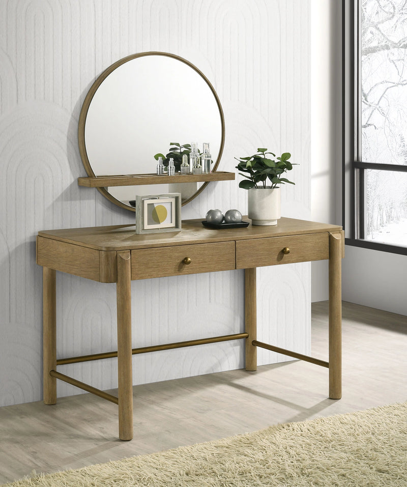 Arini Makeup Vanity Table with Wall Mirror Set