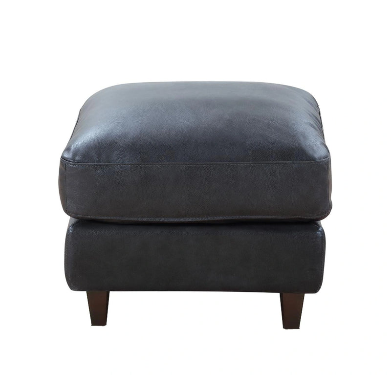 Leather Italia Georgetown-Chino Ottoman in Grey