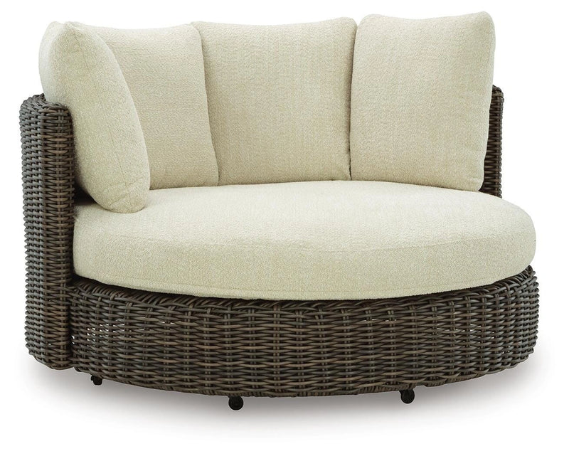 Kimora Outdoor Swivel Lounge Chair with Cushion