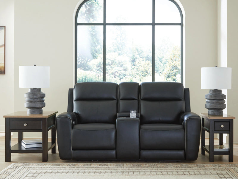 5Z-Comfort Power Reclining Loveseat with Console