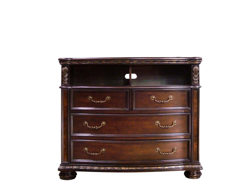 Steve Silver Monte Carlo 4 Drawer Media Chest in Cocoa