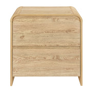 Mara Two Drawer End Table / Bedside Table-Natural
