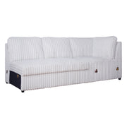 Bliss Laf Loveseat With Corner-Mist Gray