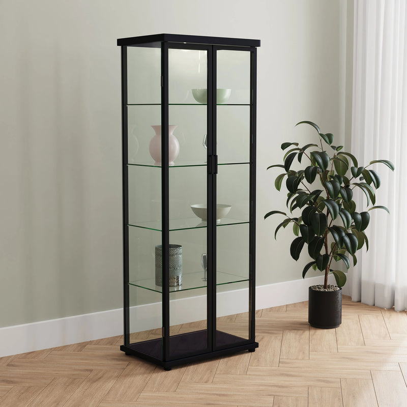 Aero Curio Cabinet with LED Lighting