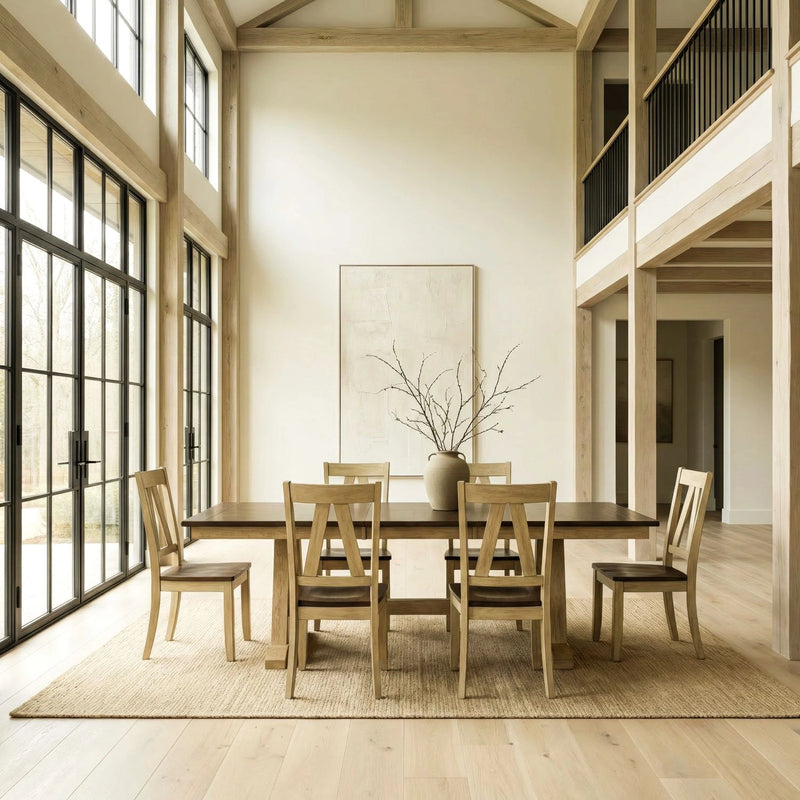 Lindsey Farm 7 Piece Trestle Table Set image
