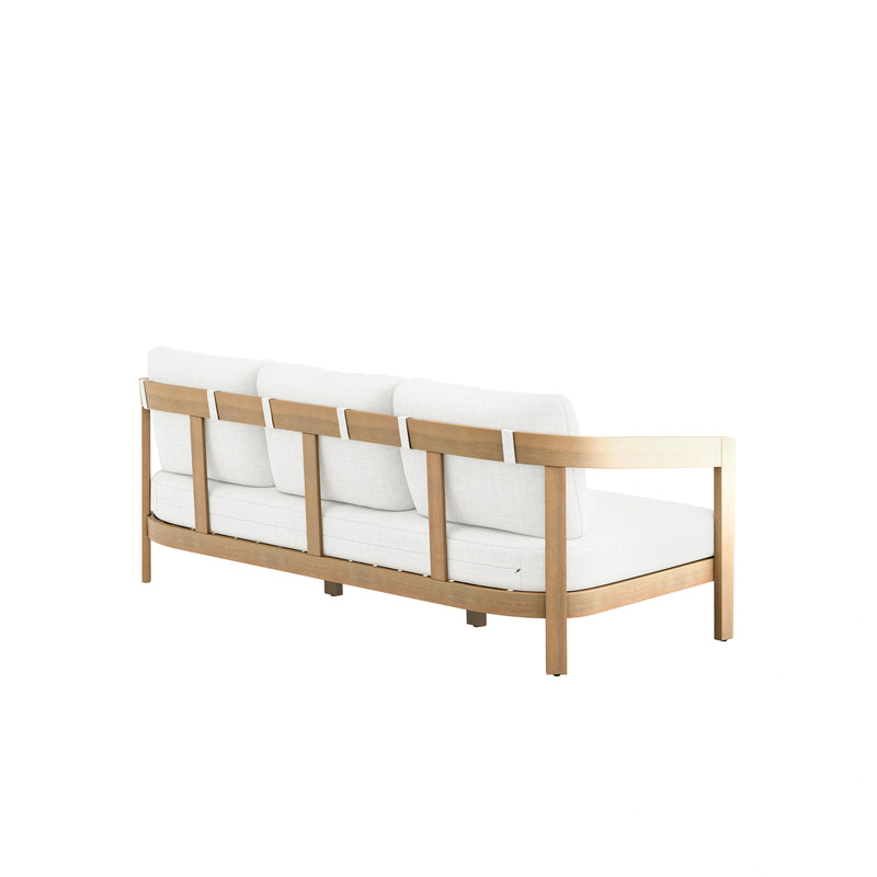 Wesley Patio Sofa, W/ White Cushions
