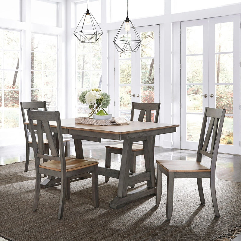 Lindsey Farm 5 Piece Trestle Table Set image