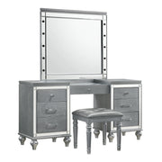 Valentino Dressing Table Mirror (Bulbs Not Included)-Silver