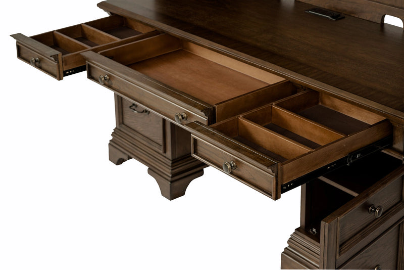 Hartshill Credenza Desk with Hutch