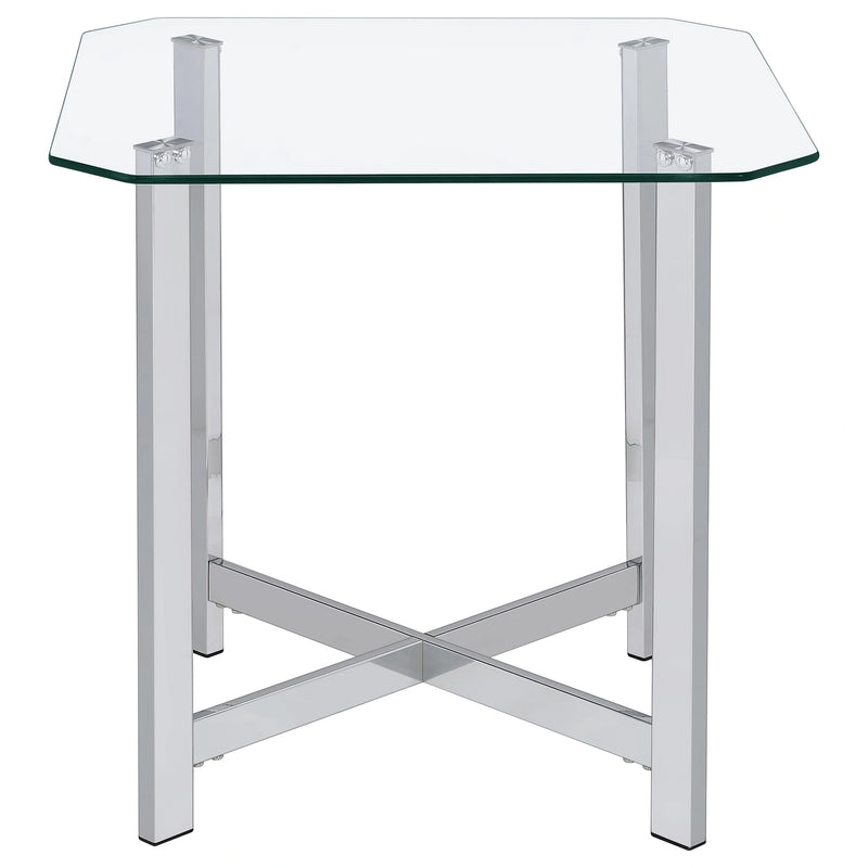 Cronin Glass Top End Table