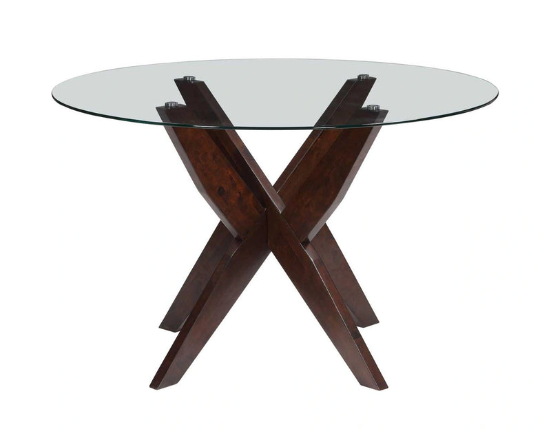 Steve Silver Amalie Round Dining Table in Walnut