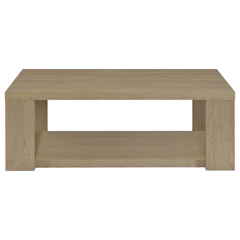 Pavone Open-Shelf Coffee and End Table Set - Latte 2-Piece Set