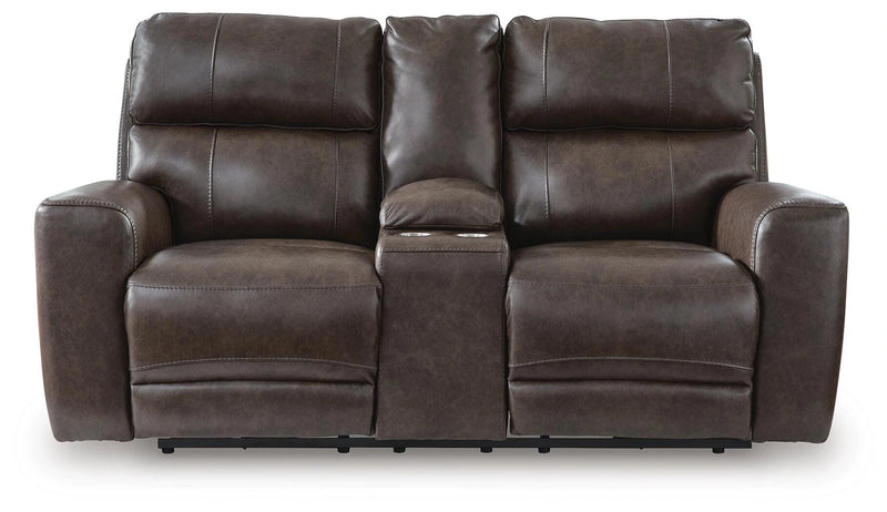 Crossplex Power Reclining Loveseat with Console