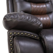 Nikko Sofa W/Pwr Fr-Brown